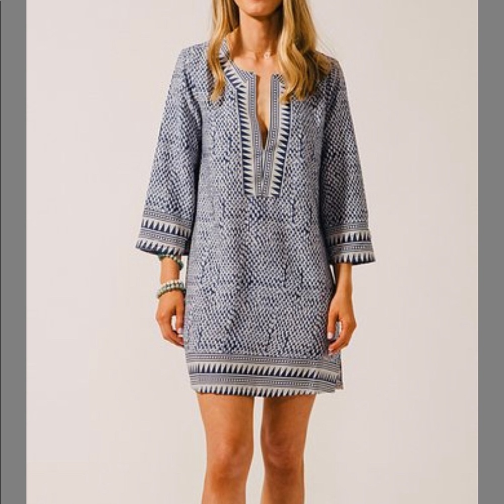 KOY Resort Bay Blue Hampton Bell Sleeve Coverup